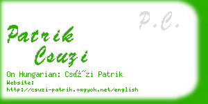 patrik csuzi business card